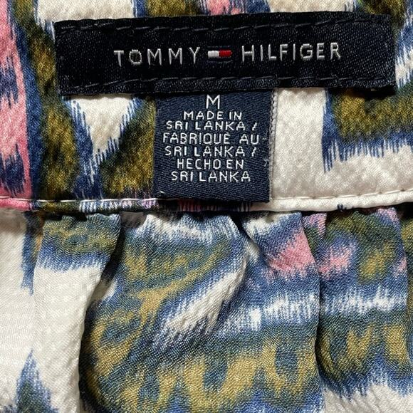 Tommy Hilfiger Pink & Green Paisley Ruffled front Tank Top size Medium - Picture 5 of 9